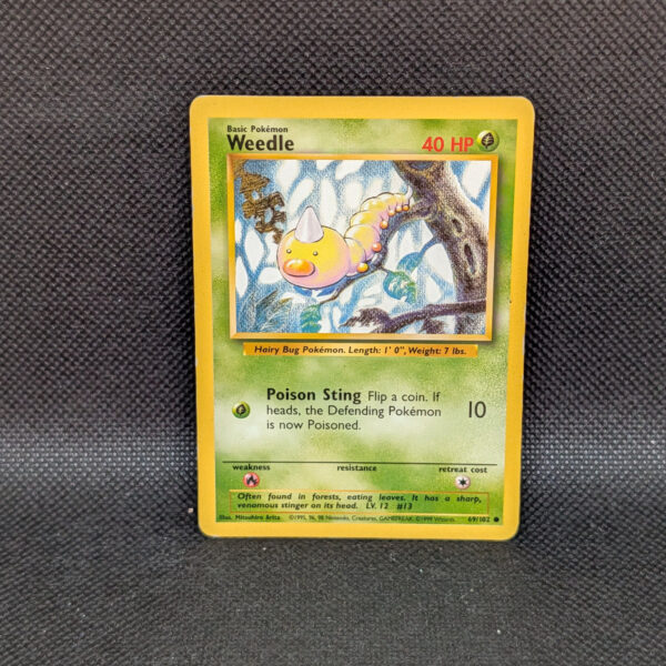 Pokémon Weedle Base Set 69/102 Common · Lightly Played · Unlimited