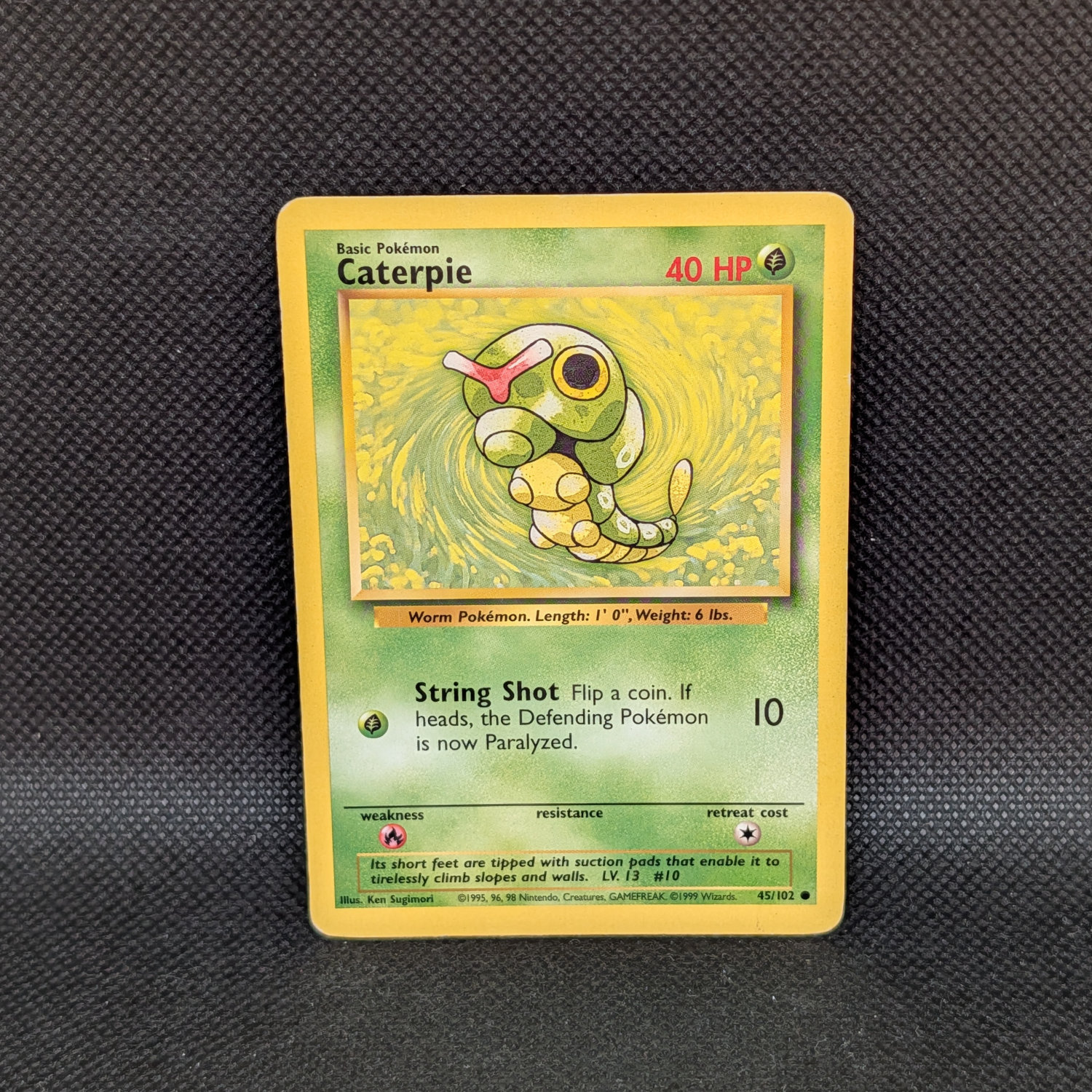 Pokémon Caterpie Base Set 45/102 Common · Lightly Played · Unlimited