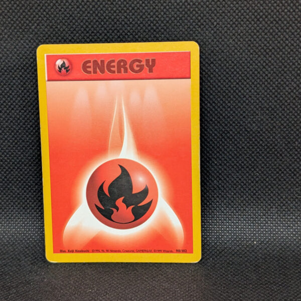 Pokémon Fire Energy Base Set 98/102 Common Unlimited · Lightly Played