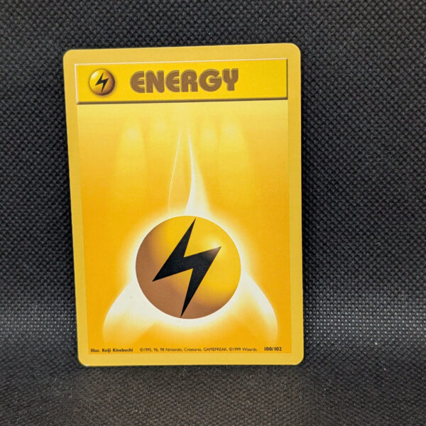 Pokémon Lightning Energy Base Set 100/102 Common · Near Mint