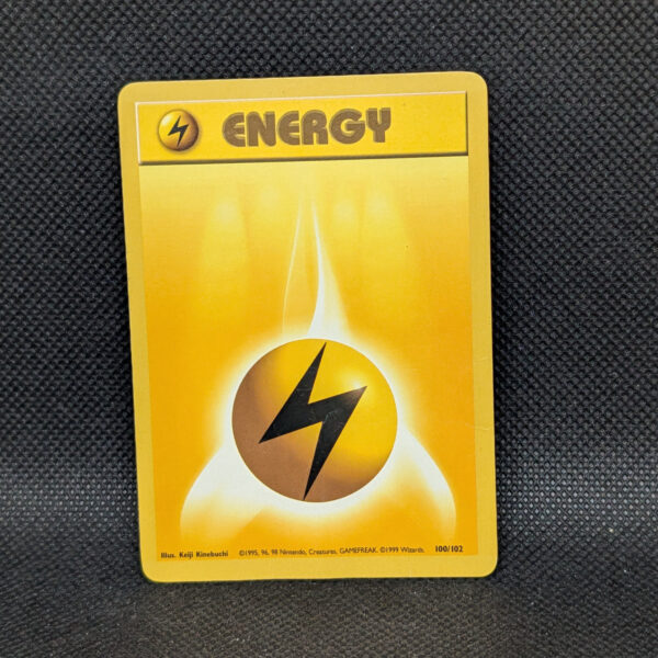 Pokémon Lightning Energy Base Set 100/102 Common · Lightly Played