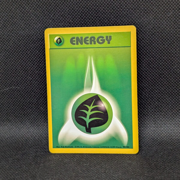 Pokémon Grass Energy Base Set 99/102 Common Unlimited · Lightly Played