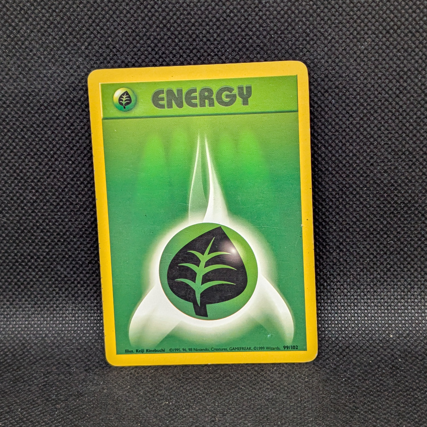 Pokémon Grass Energy Base Set 99/102 Common · Lightly Played