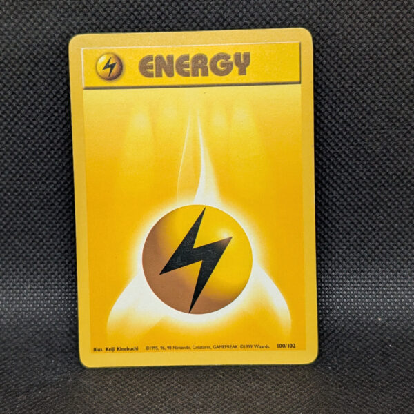 Pokémon Lightning Energy Base Set 100/102 Common · Near Mint
