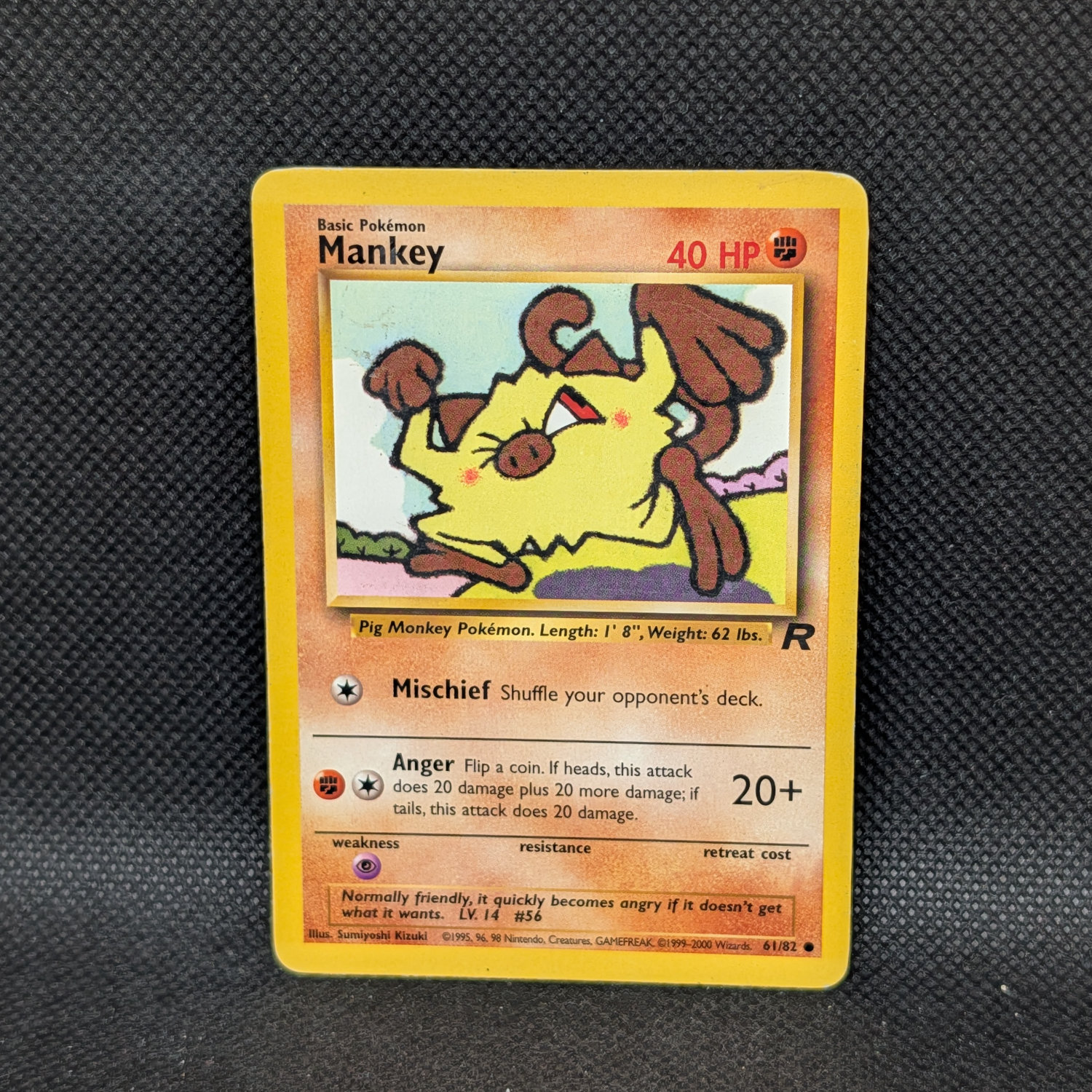 Pokémon Mankey Team Rocket 61/82 Common · Lightly Played