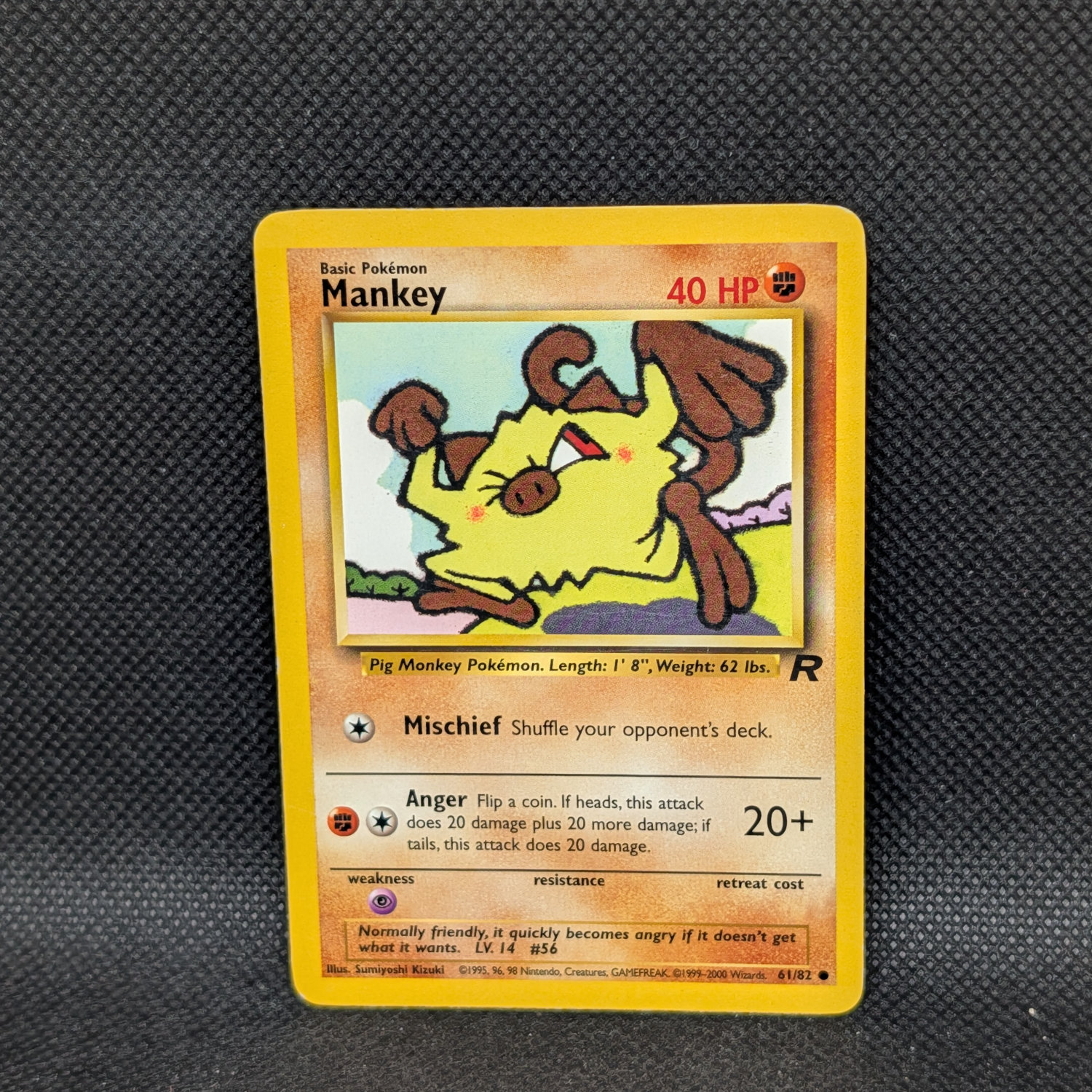 Pokémon Mankey Team Rocket 61/82 Common Unlimited · Lightly Played