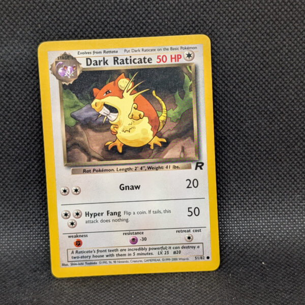 Pokémon Dark Raticate Team Rocket 51/82 Uncommon · Lightly Played