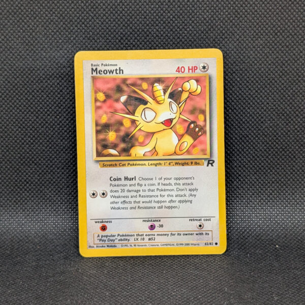 Pokémon Meowth Team Rocket 62/82 Common Unlimited · Lightly Played