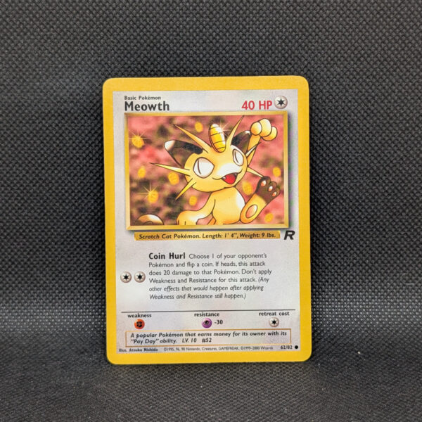 Pokémon Meowth Team Rocket 62/82 Common Unlimited · Lightly Played