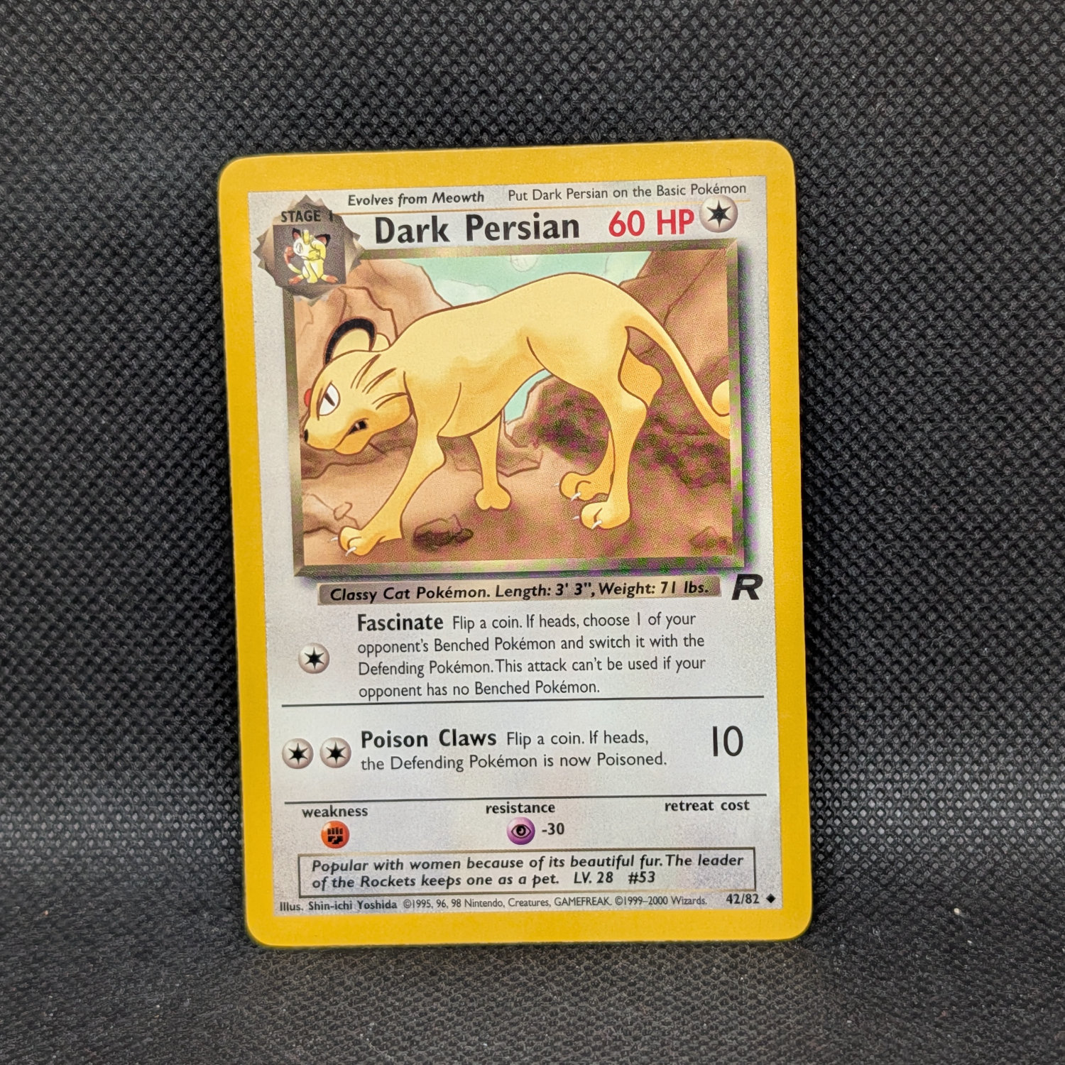 Pokémon Dark Persian Team Rocket 42/82 Uncommon · Lightly Played