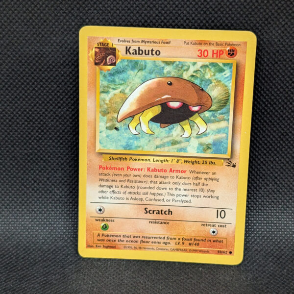 Pokémon Kabuto Fossil Set 50/62 Common Unlimited · Near Mint