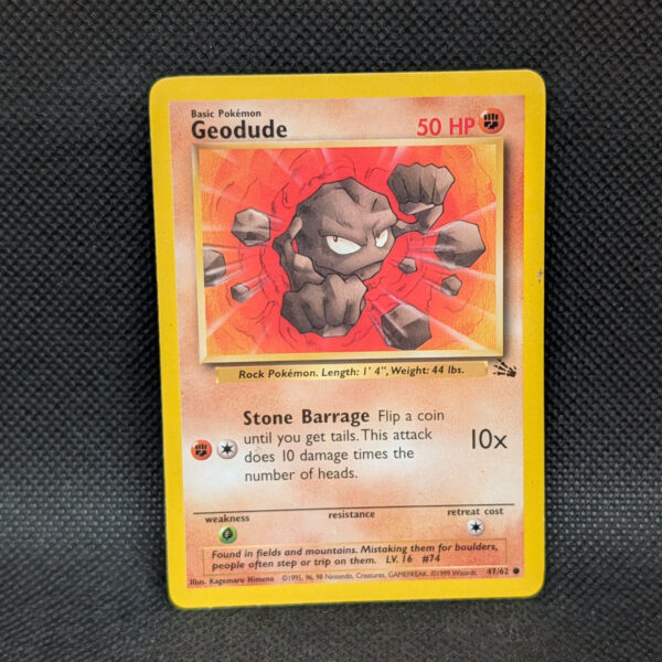 Pokémon Geodude Fossil Set 47/62 Common · Lightly Played