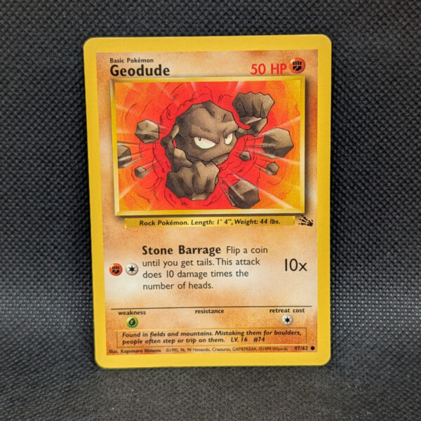 Pokémon Geodude Fossil Set 47/62 Common · Lightly Played