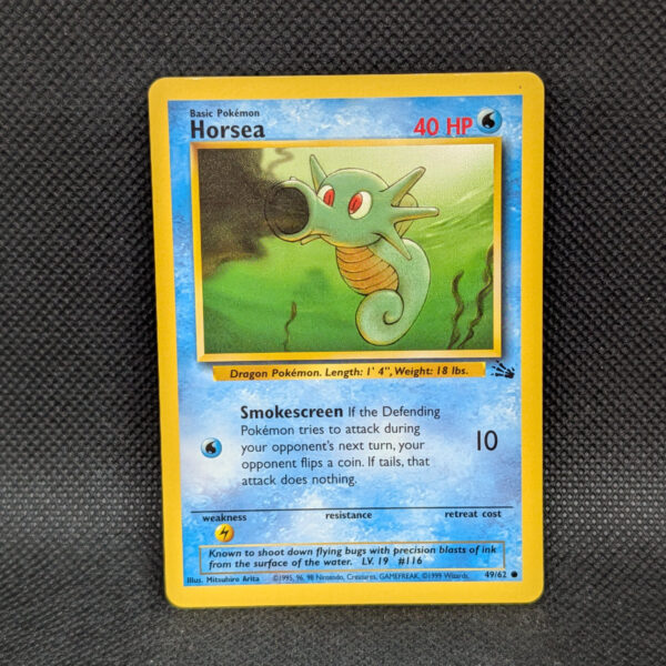 Pokémon Horsea Fossil Set 49/62 Common Unlimited · Lightly Played