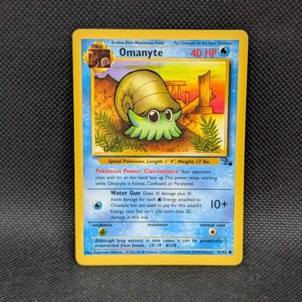 Pokémon Omanyte Fossil Set 52/62 Common · Near Mint Unlimited