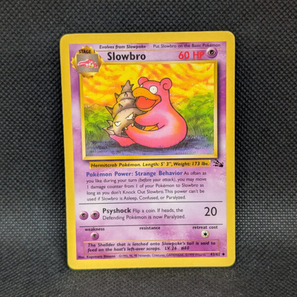 Pokémon Slowbro Fossil Set 43/62 Uncommon · Lightly Played