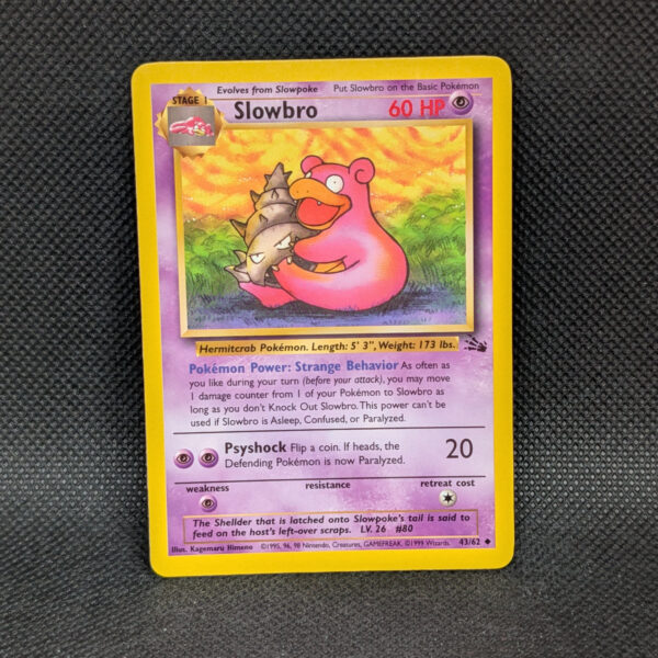 Pokémon Slowbro Fossil Set 43/62 Uncommon · Lightly Played