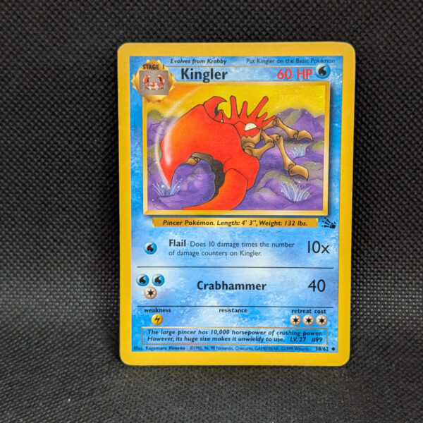Pokémon Kingler Fossil Set 38/62 Uncommon · Lightly Played