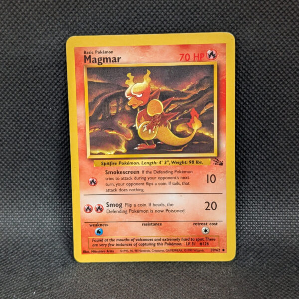 Pokémon Magmar Fossil Set 39/62 Uncommon · Lightly Played