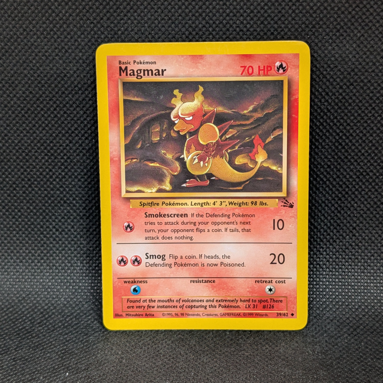 Pokémon Magmar Fossil Set 39/62 Uncommon · Lightly Played Unlimited