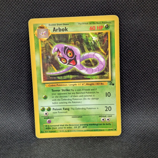 Pokémon Arbok Jungle Set 31/62 Uncommon · Lightly Played