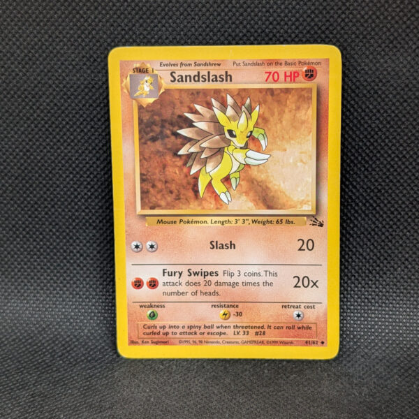Pokémon Sandslash Fossil Set 41/62 Uncommon · Lightly Played