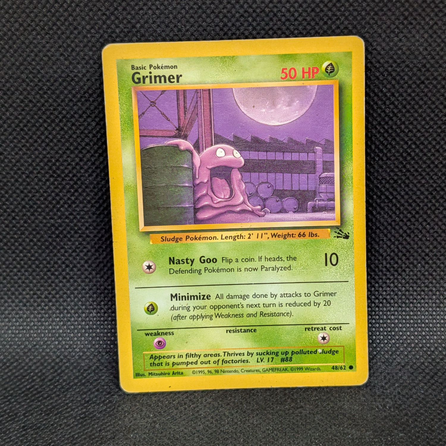 Pokémon Grimer Fossil Set 48/62 Common · Lightly Played · Unlimited