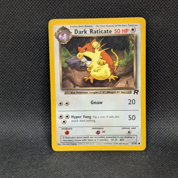 Pokémon Dark Raticate Team Rocket 51/82 Common · Near Mint