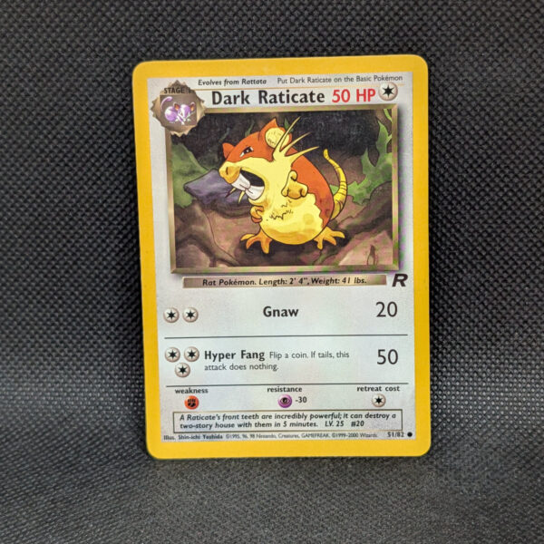 Pokémon Dark Raticate Team Rocket 51/82 Common · Lightly Played