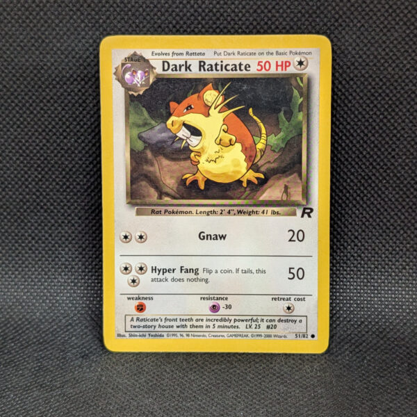 Pokémon Dark Raticate Team Rocket 51/82 Common · Lightly Played