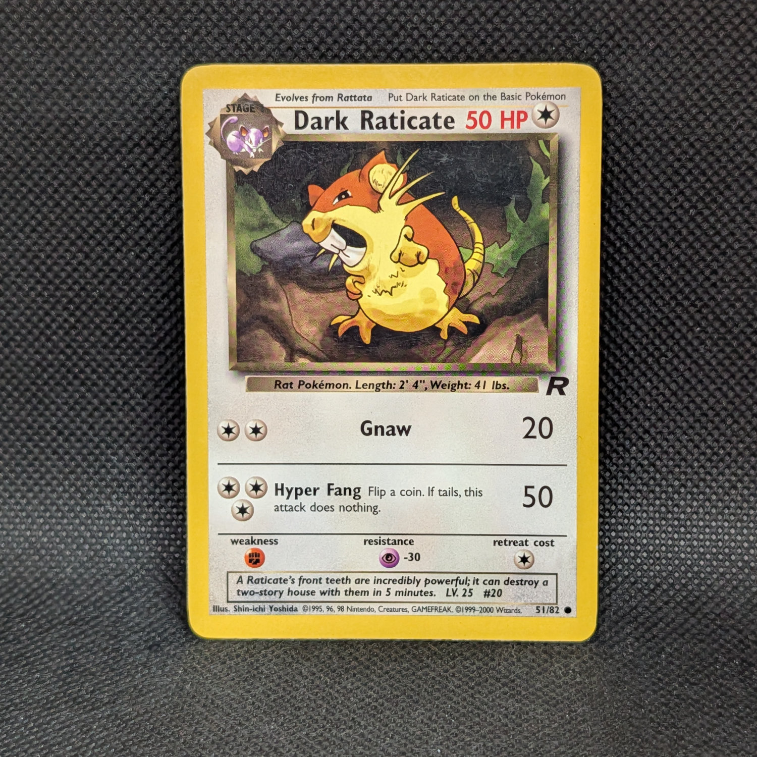 Pokémon Dark Raticate Team Rocket 51/82 Common · Lightly Played