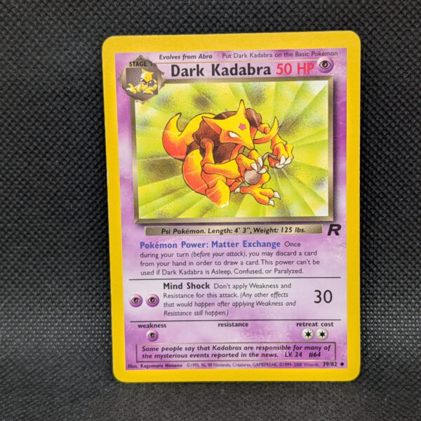 Pokémon Dark Kadabra Team Rocket 39/82 Uncommon · Lightly Played