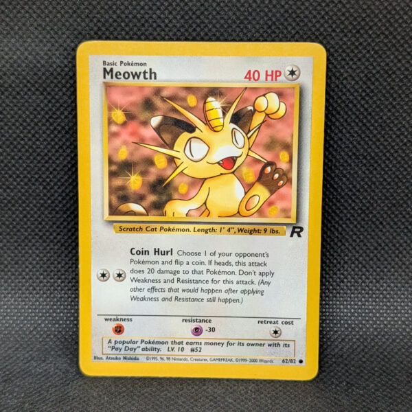 Pokémon Meowth Team Rocket 62/82 Common Unlimited · Near Mint