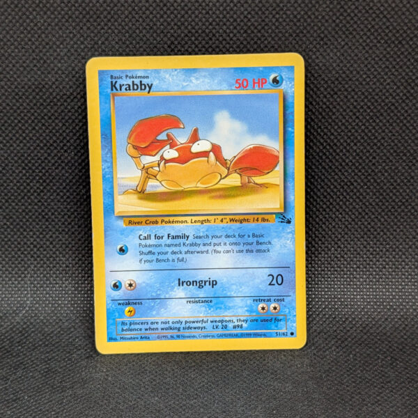 Pokémon Krabby Fossil Set 51/62 Common · Lightly Played Unlimited