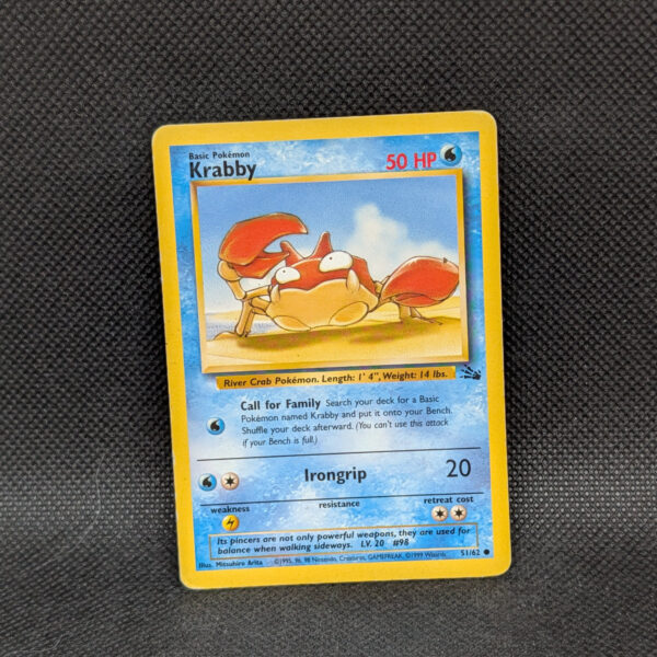 Pokémon Krabby Fossil 51/62 Common Unlimited · Lightly Played