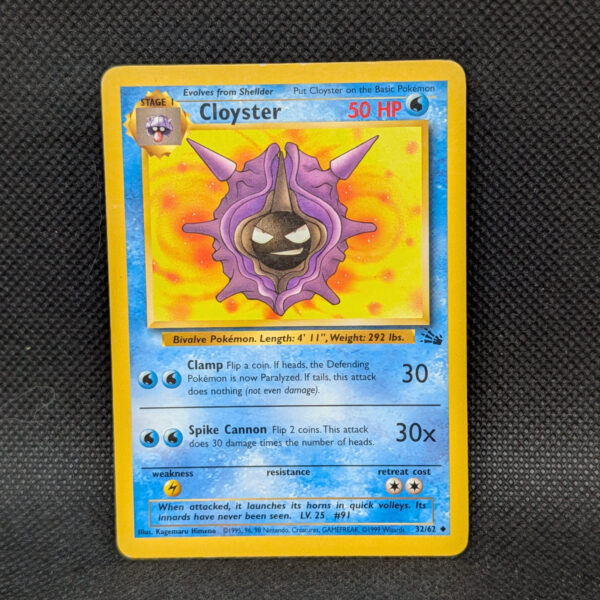 Pokémon Cloyster Fossil Set 32/62 Uncommon · Lightly Played