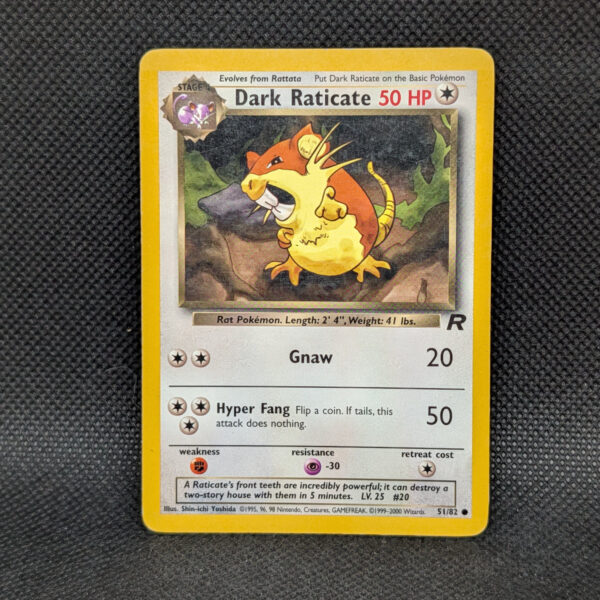 Pokémon Dark Raticate Team Rocket 51/82 Uncommon · Lightly Played