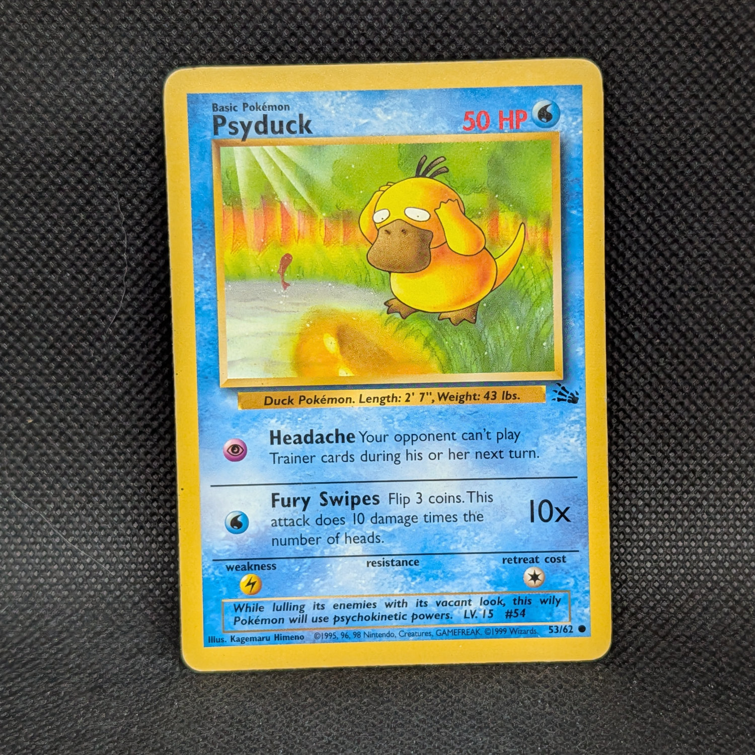 Pokémon Psyduck Fossil Set 53/62 Common · Lightly Played Unlimited