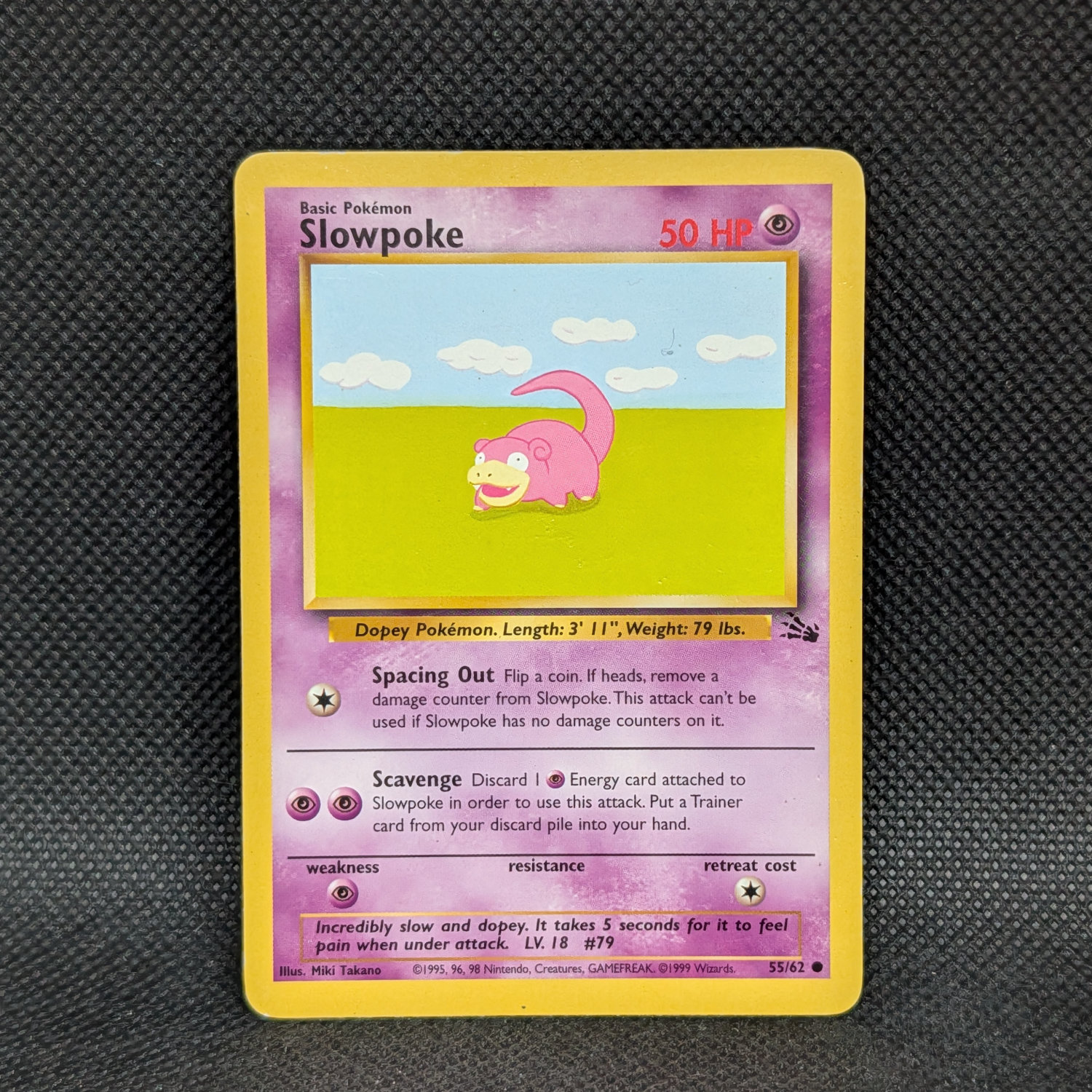 Pokémon Slowpoke Fossil Set 55/62 Common · Lightly Played
