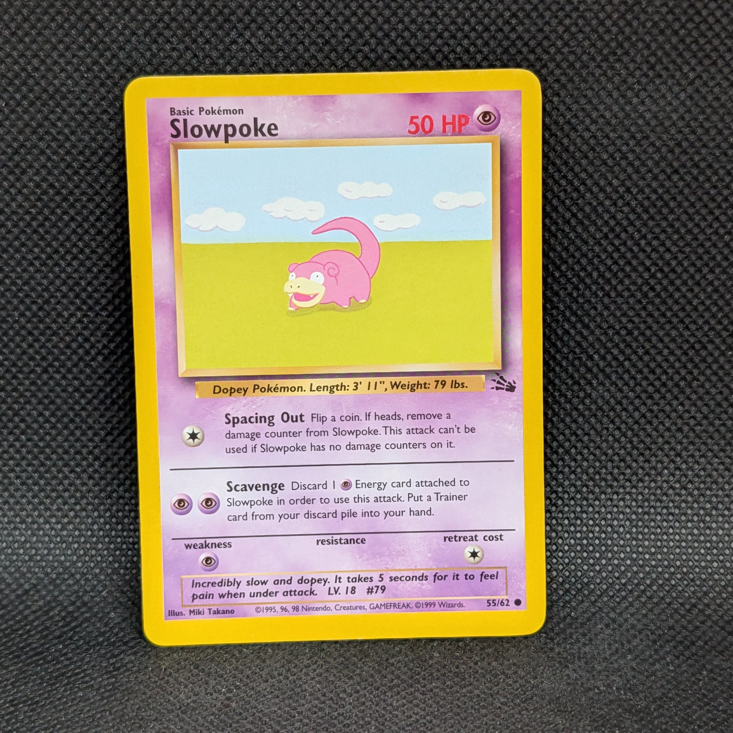 Pokémon Slowpoke Fossil Set 55/62 Common · Lightly Played