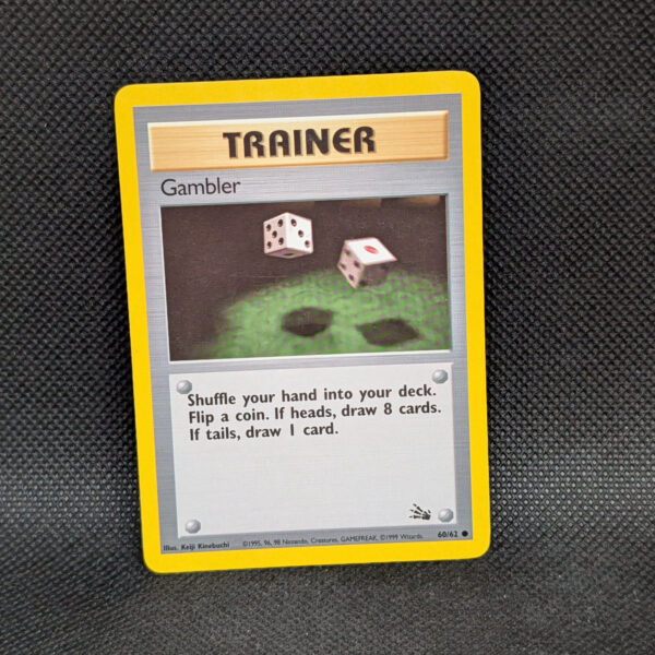 Pokémon Gambler Fossil Set 60/62 Common Trainer · Near Mint