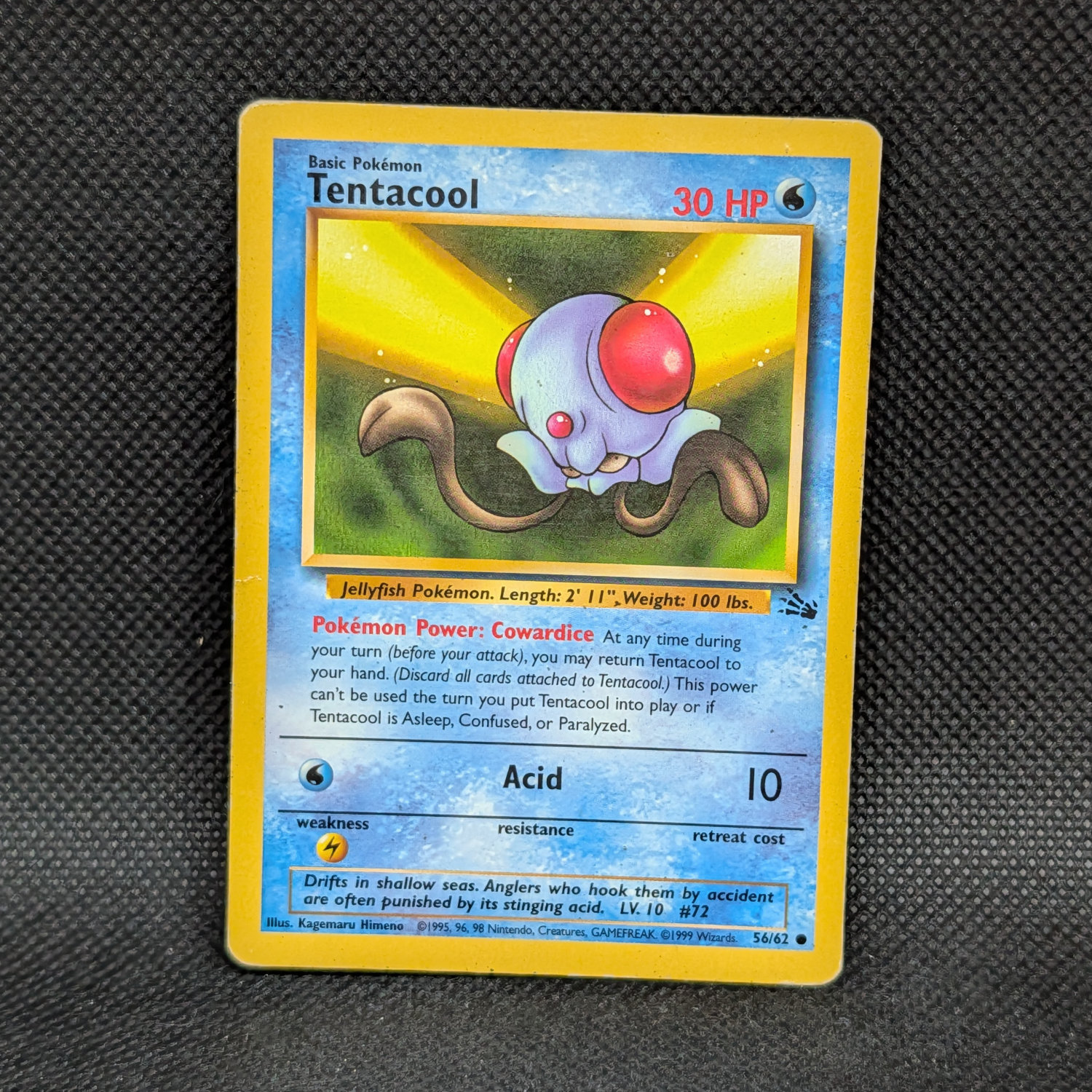 Pokémon Tentacool Fossil 56/62 Common Unlimited · Lightly Played