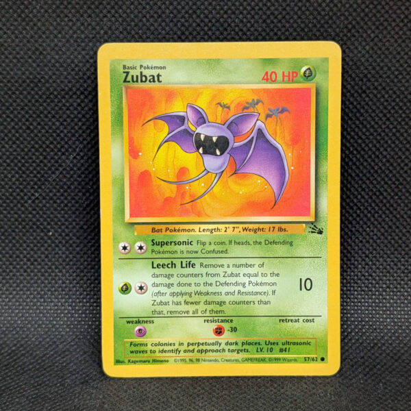 Pokémon Zubat Fossil Set 57/62 Common Unlimited · Lightly Played