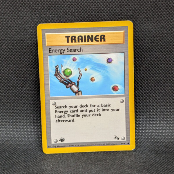 Pokémon Energy Search Base Set 2 59/62 1st Edition Common · Near Mint