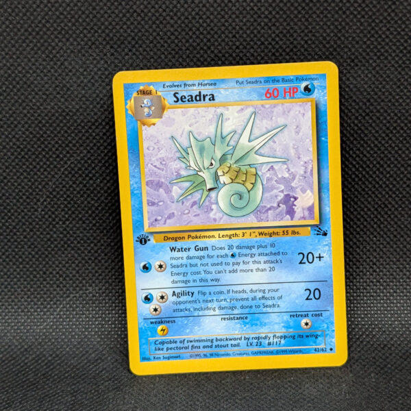 Pokémon Seadra Fossil Set 42/62 1st Edition Uncommon · Near Mint