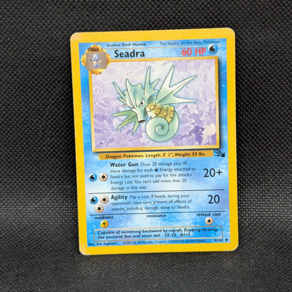 Pokémon Seadra Fossil Set 42/62 Uncommon · Lightly Played