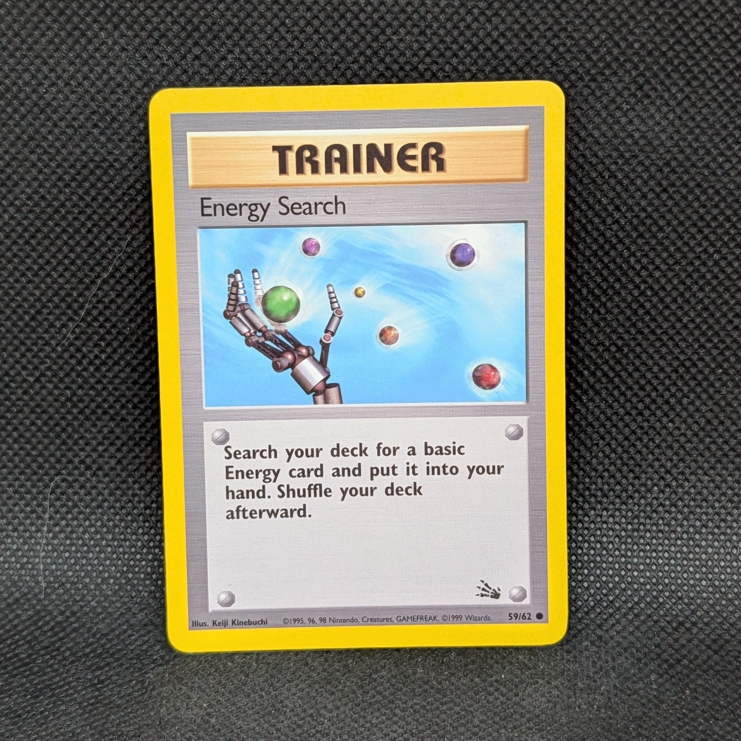 Pokémon Energy Search Fossil 59/62 Common Trainer · Near Mint
