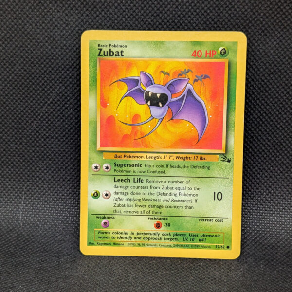 Pokémon Zubat Fossil Set 57/62 Common · Lightly Played