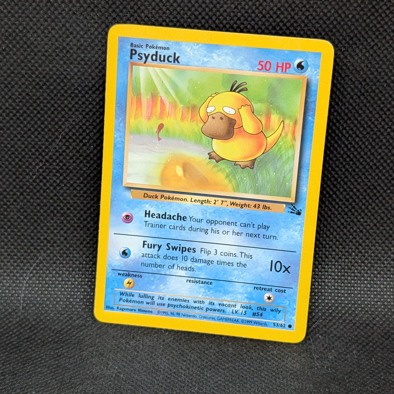 Pokémon Psyduck Fossil Set 53/62 Common · Lightly Played