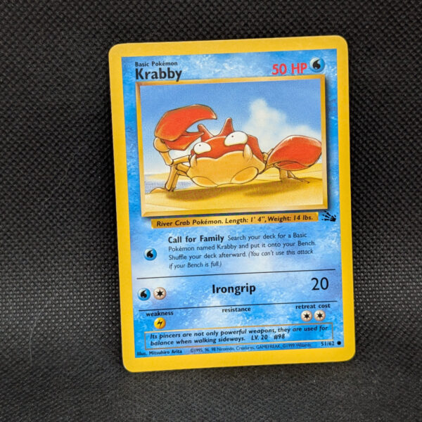 Pokémon Krabby Fossil Set 51/62 Common Unlimited · Lightly Played
